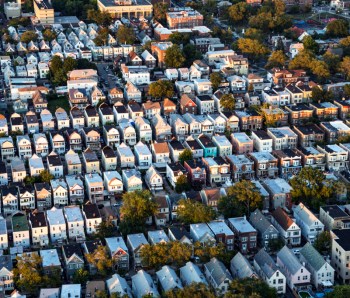 Flying over Residential District of New Jersey