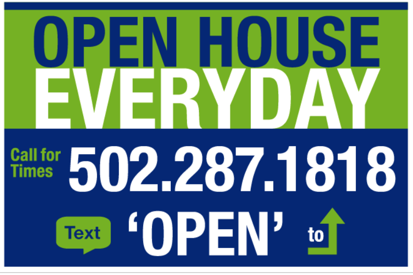 Open House Every Day sign VoicePad